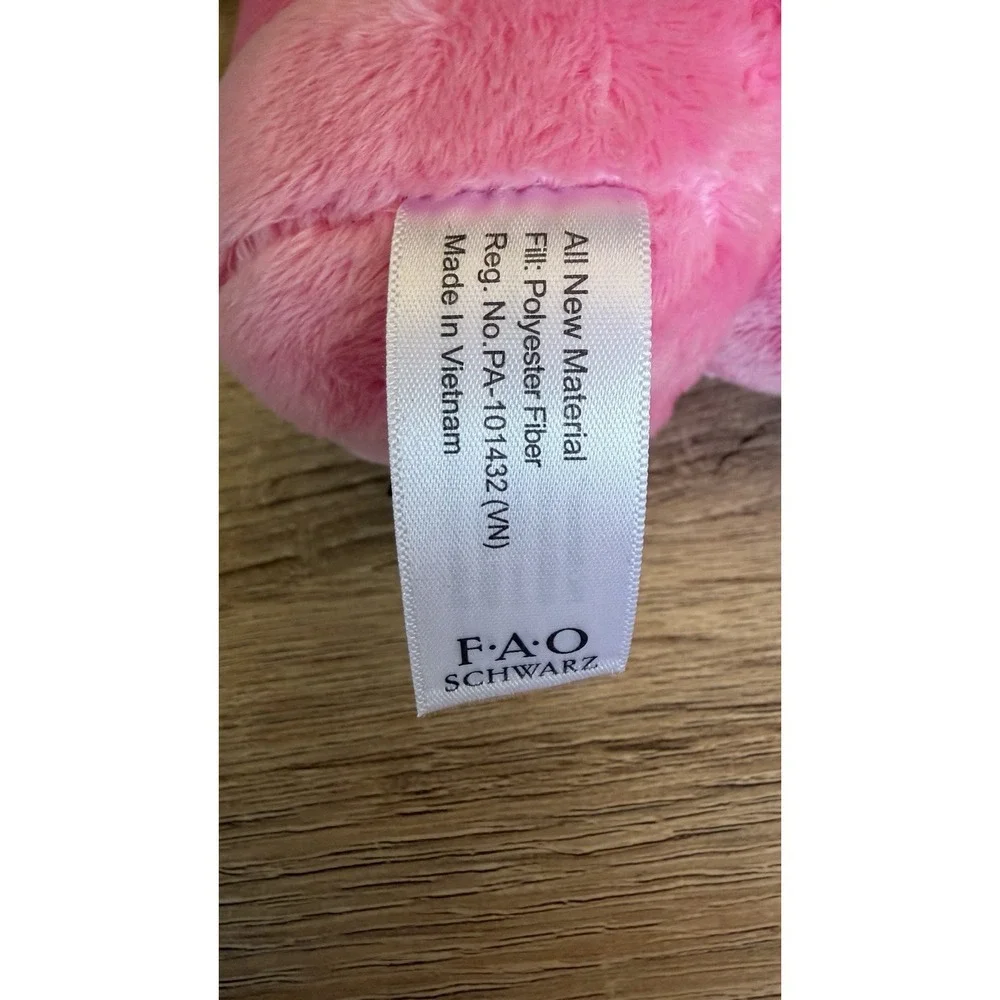FAO Schwarz Rock &‎ Glam Pink Boot Plush Lightning Bolt NWT Soft Loud Legendary